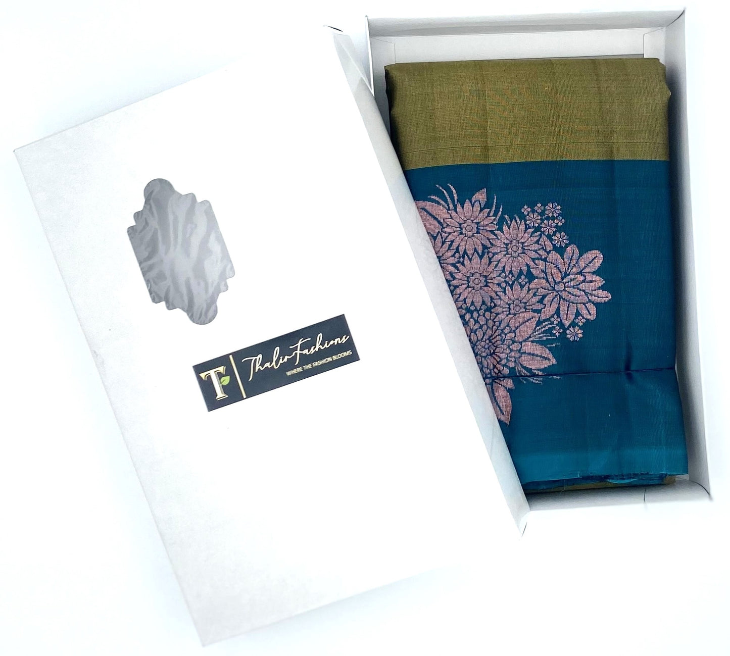 Handloom Pure Silk Saree - Flowers Motif