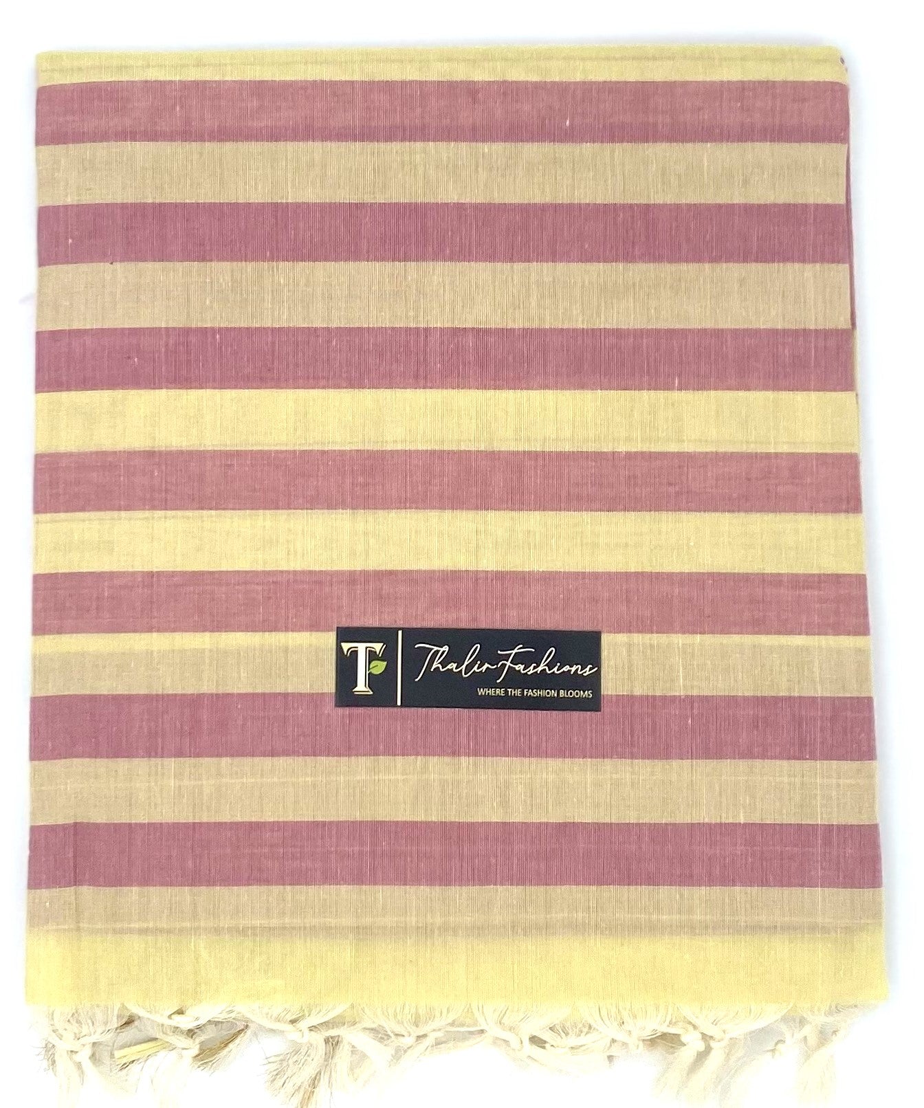 Cotton Saree - 1 inch stripes