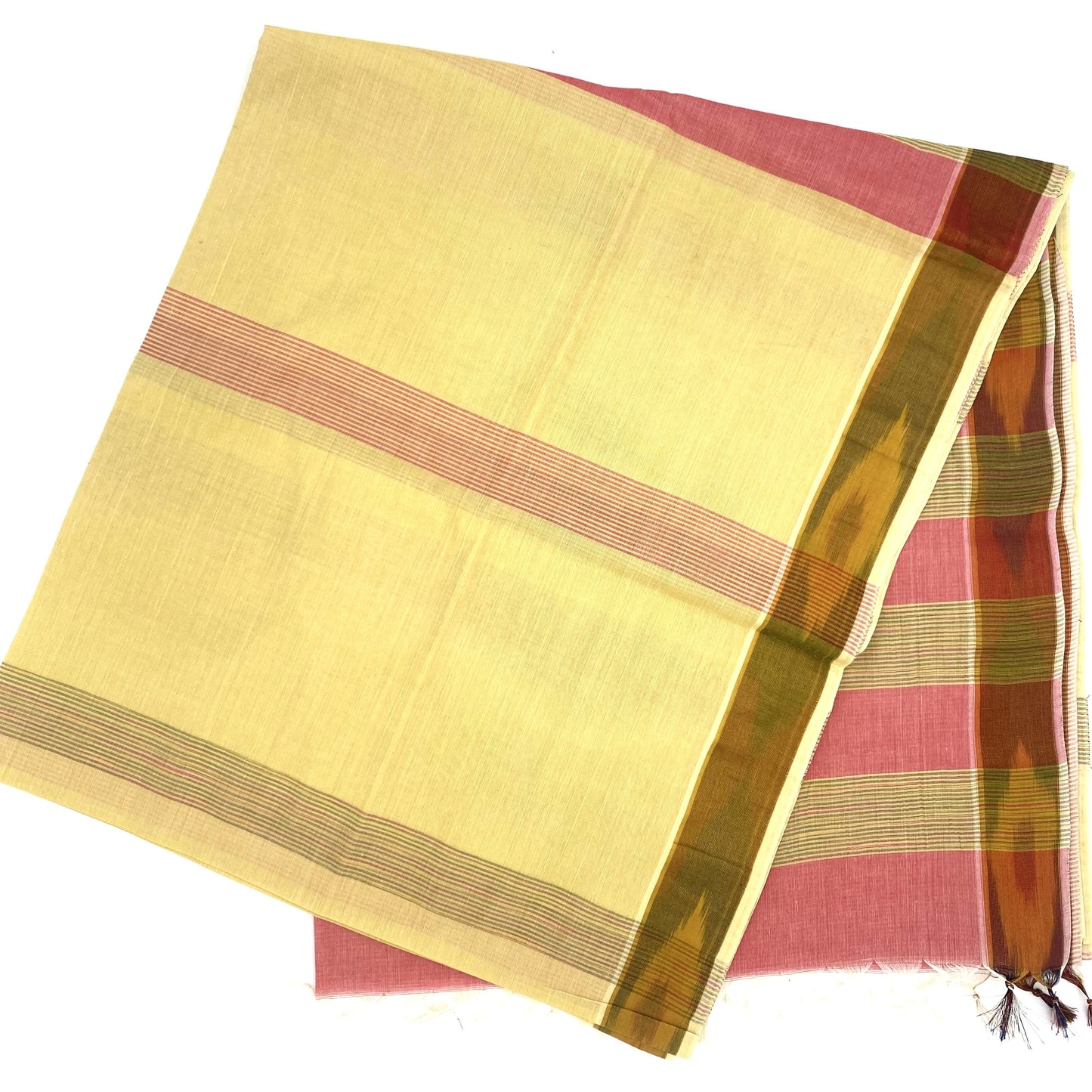 Cotton Saree - 2 inch Pochampally border