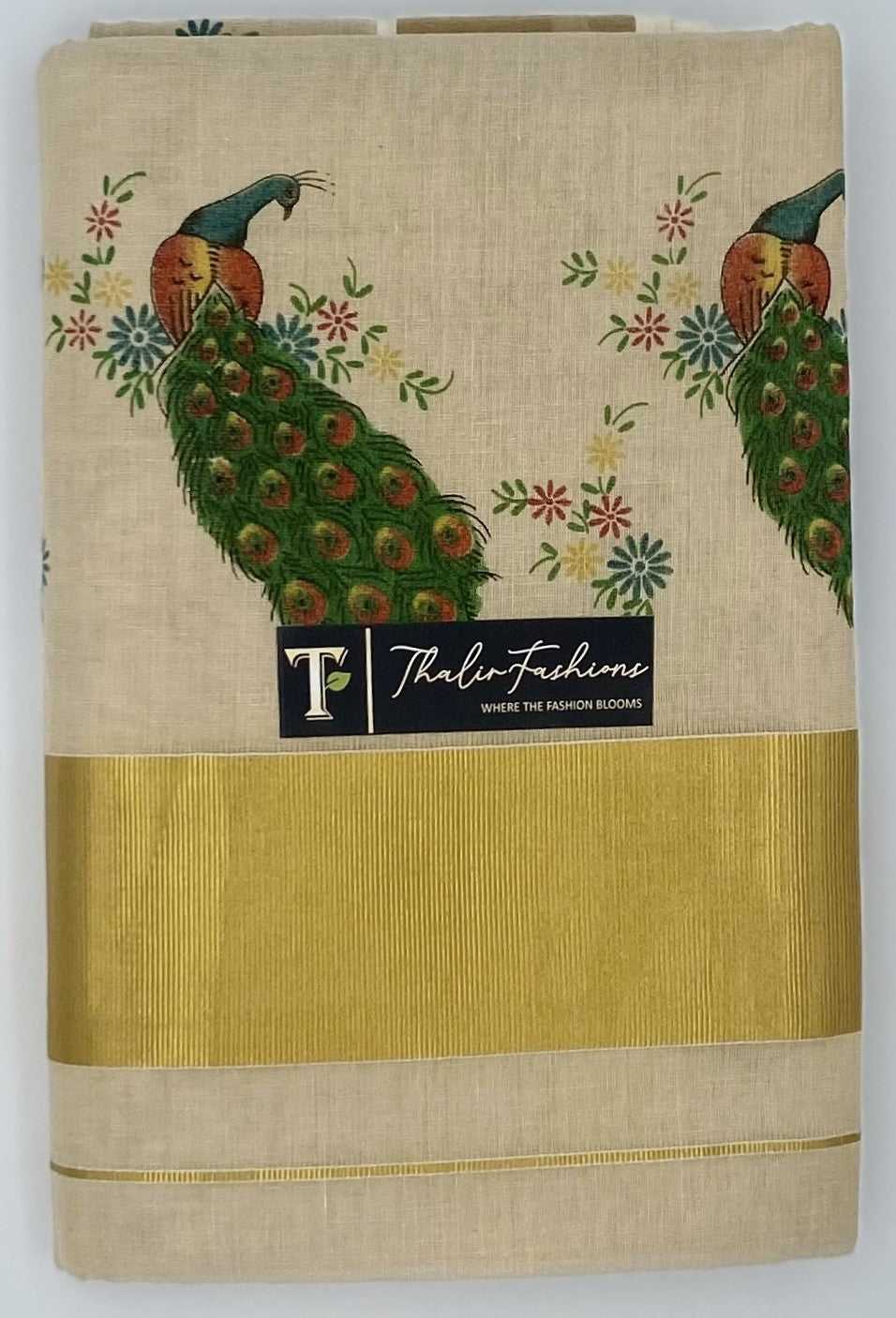 Gold Kerala Cotton Saree